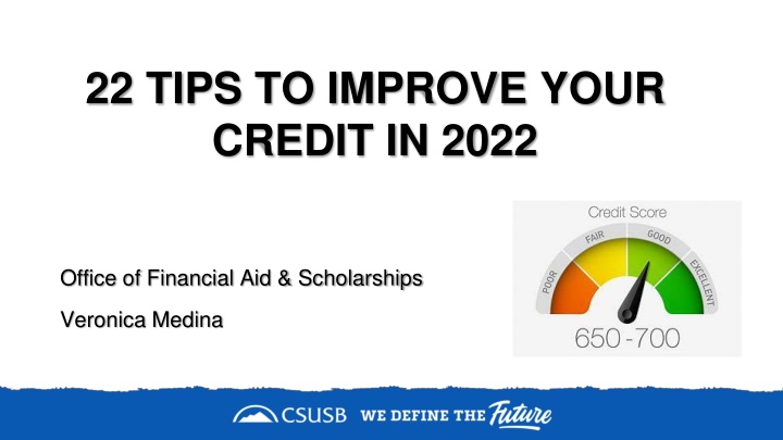 22 tips to improve your credit in 2022