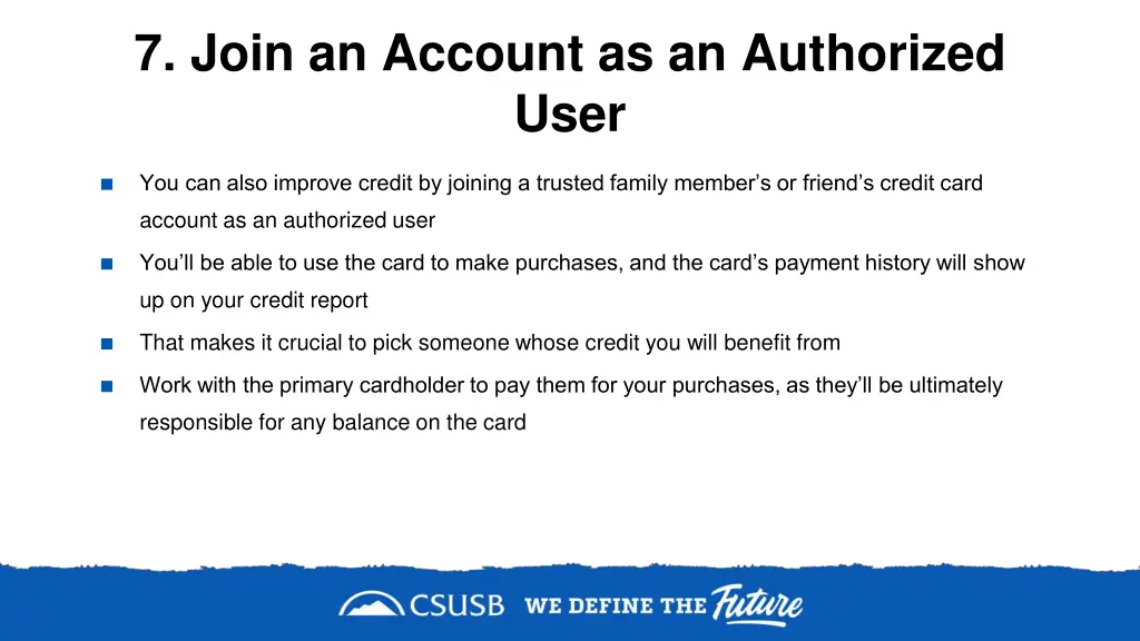 7 join an account as an authorized user