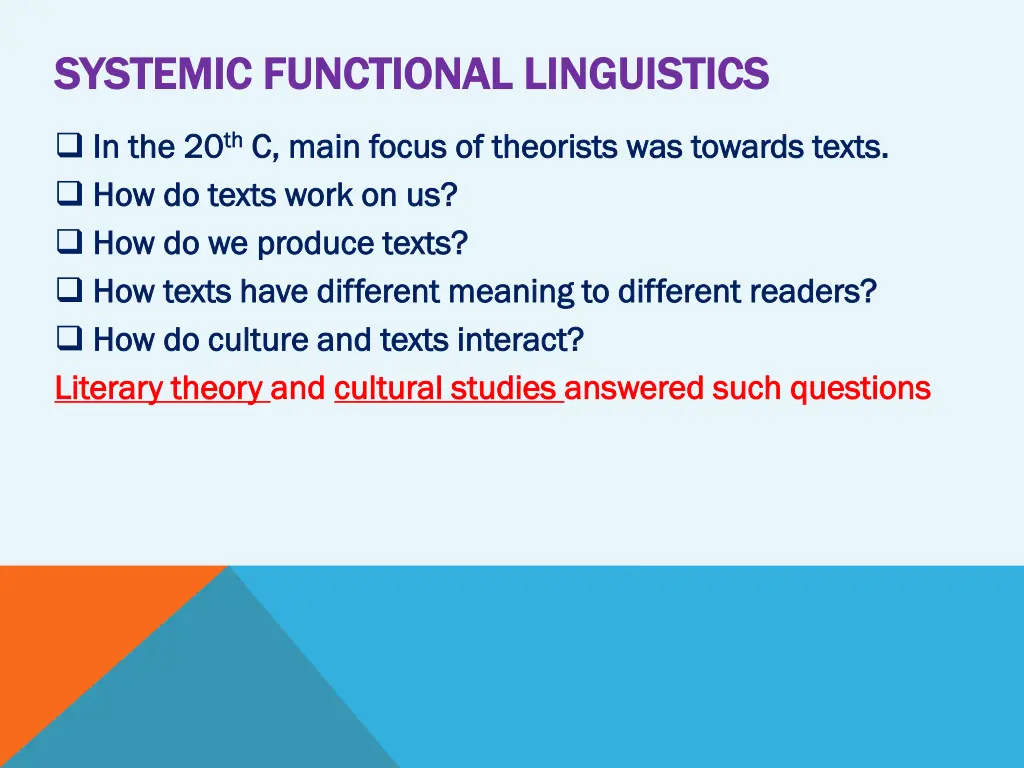 systemic functional linguistics systemic