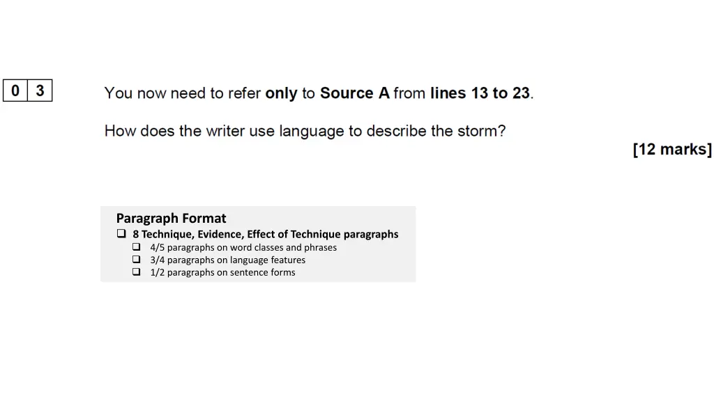 paragraph format 8 technique evidence effect