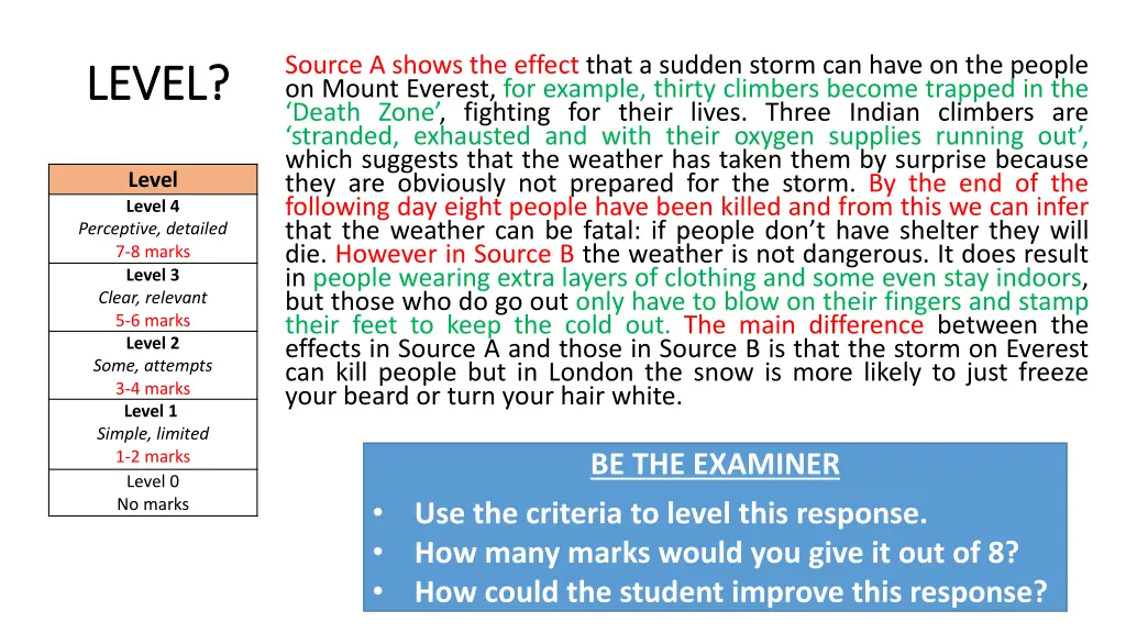 source a shows the effect that a sudden storm