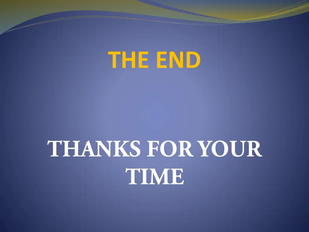 the end