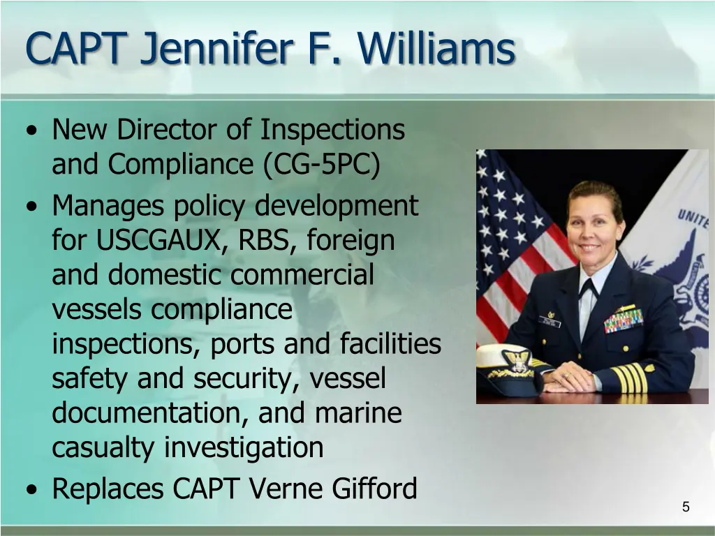 capt jennifer f williams