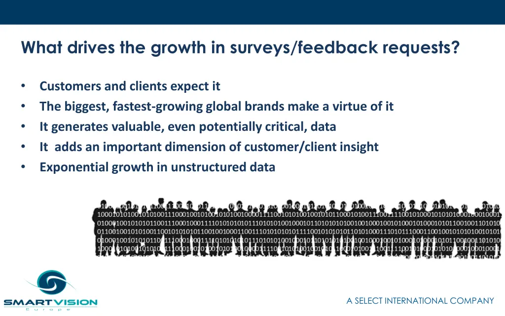 what drives the growth in surveys feedback 1