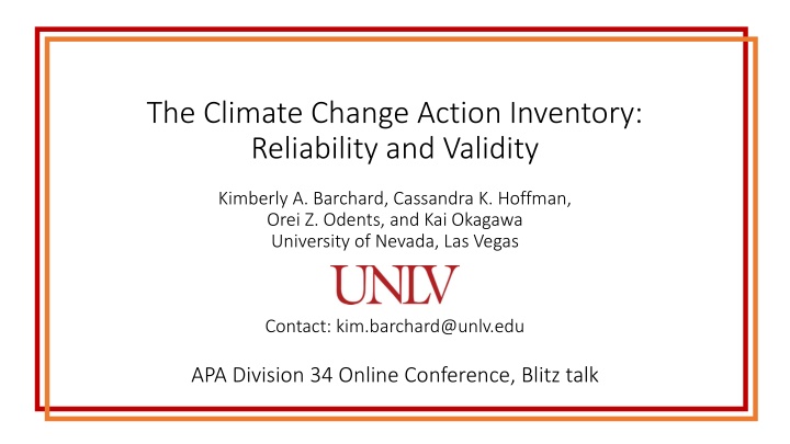 the climate change action inventory reliability