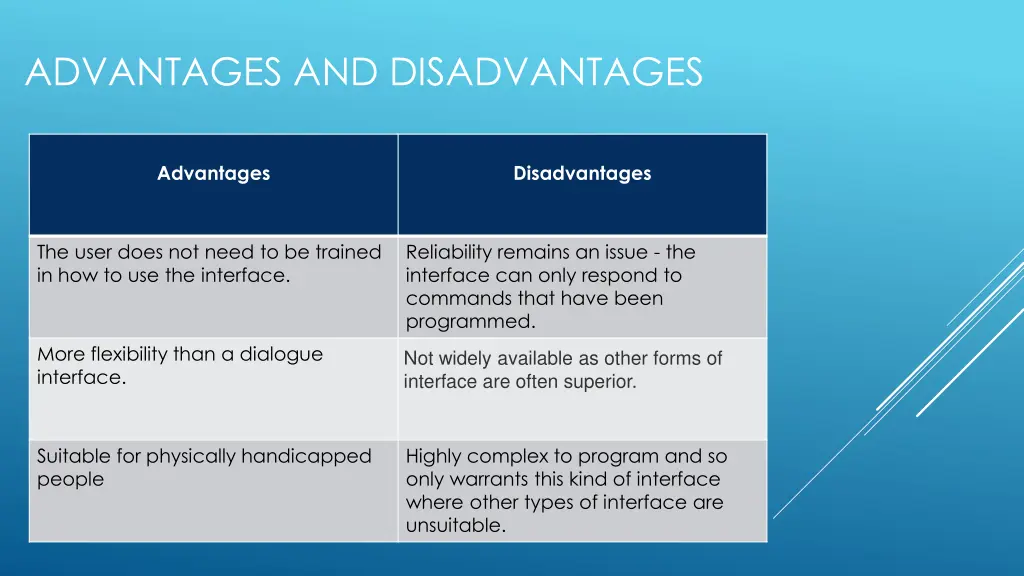 advantages and disadvantages 2