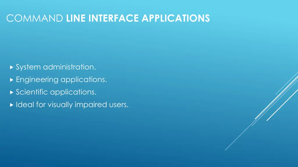 command line interface applications