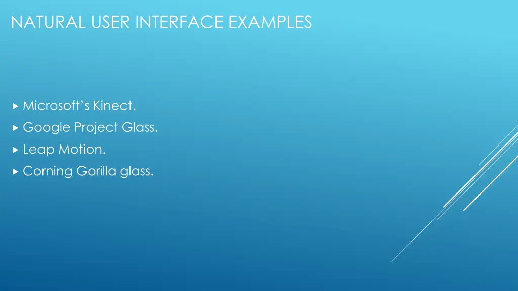 natural user interface examples