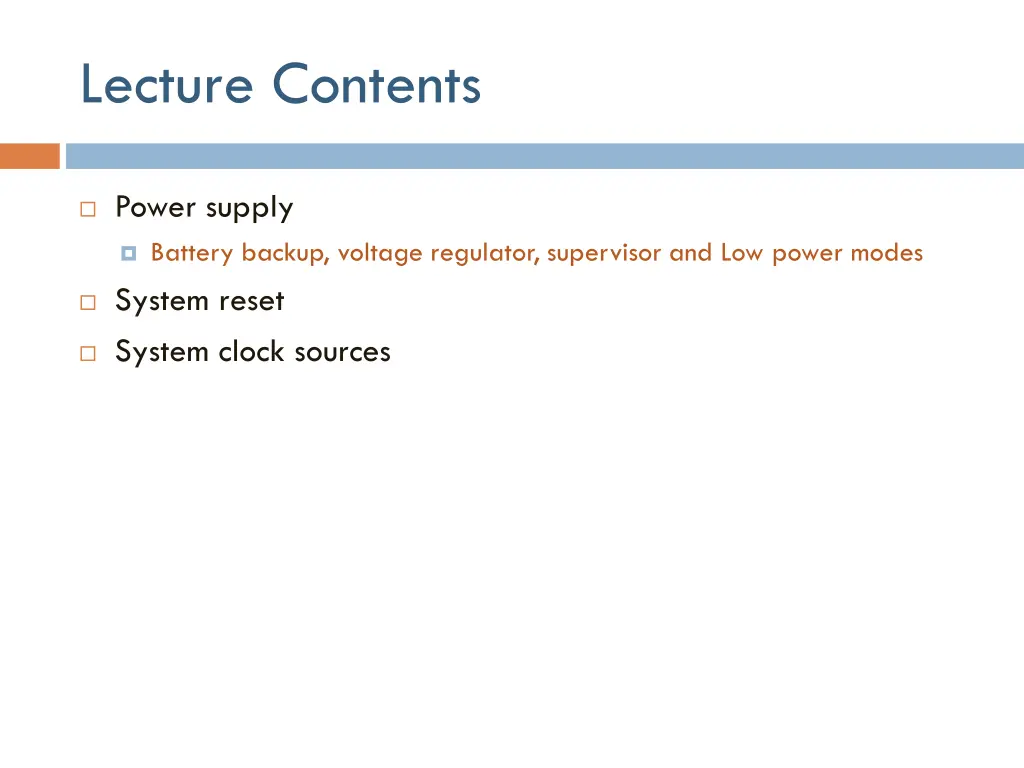 lecture contents