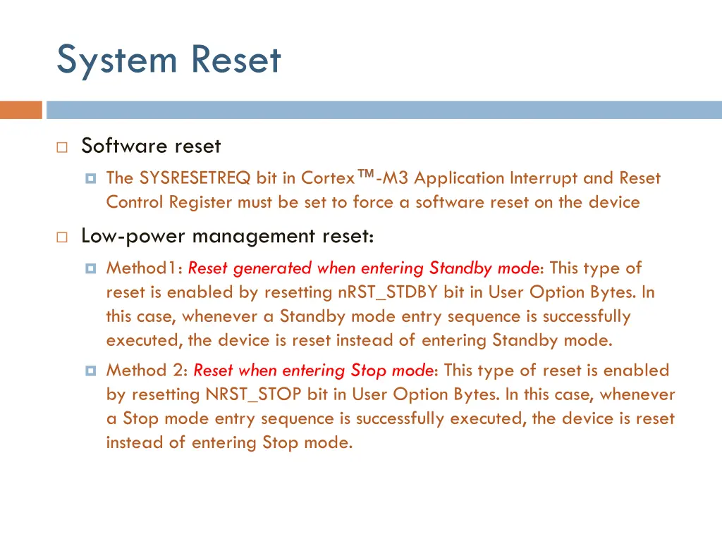 system reset 1