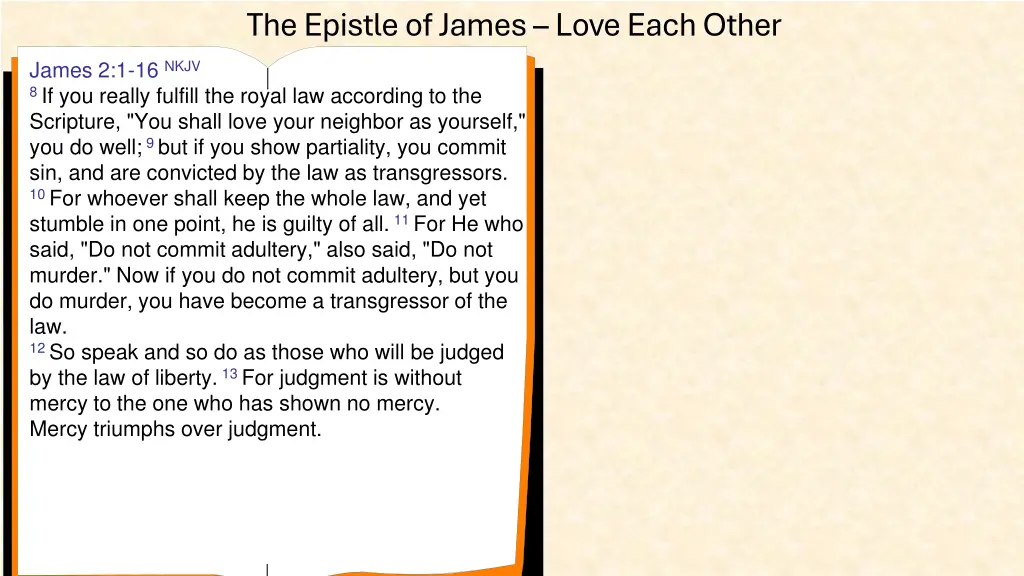 the epistle of james love each other 10