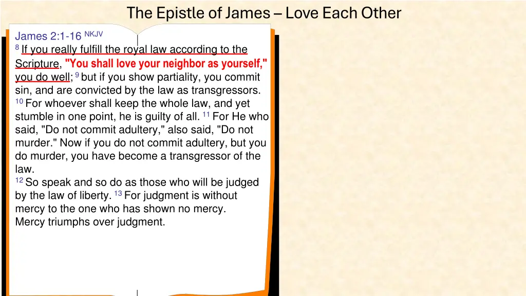 the epistle of james love each other 11