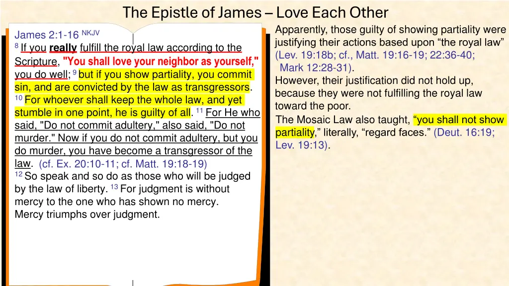 the epistle of james love each other 15