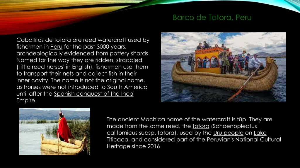 barco de totora peru