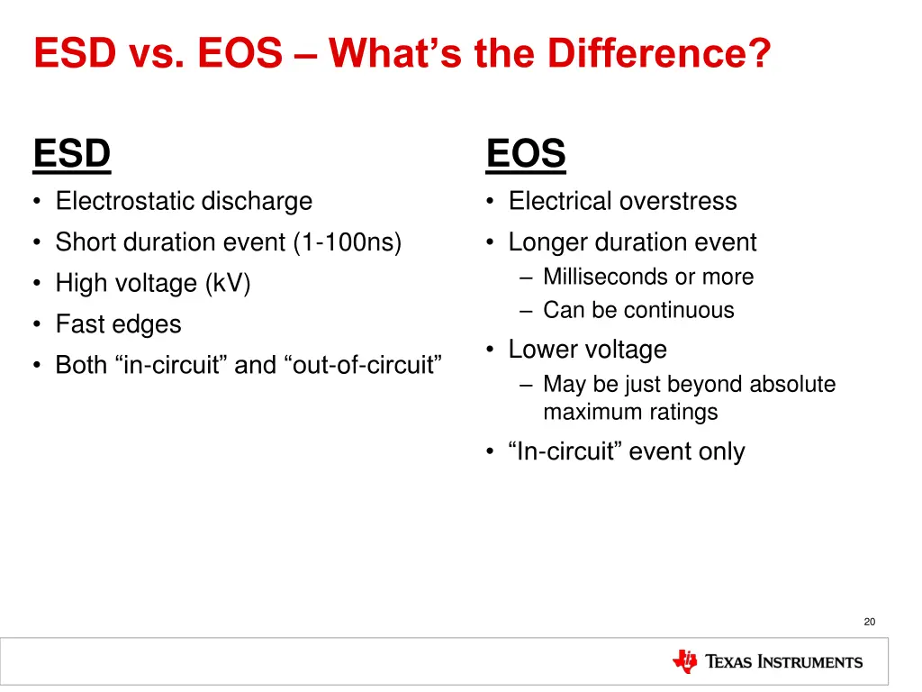 esd vs eos what s the difference