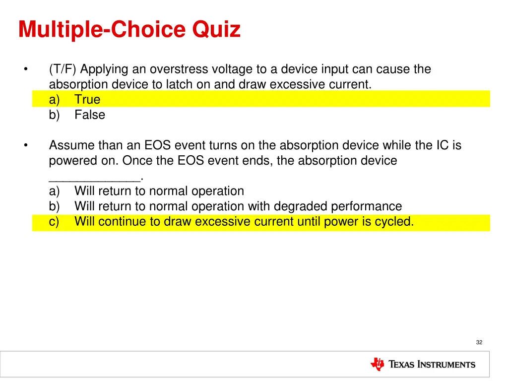 multiple choice quiz 6