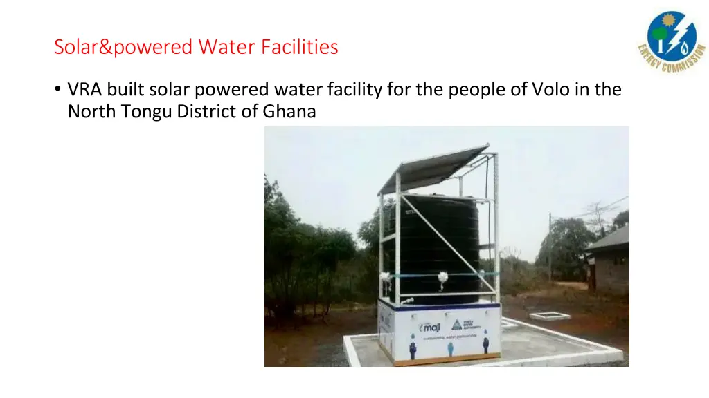 solar powered water facilities