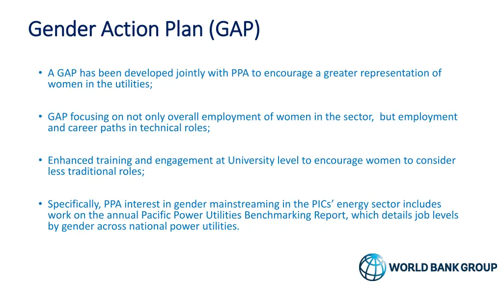 gender action plan gap gender action plan gap