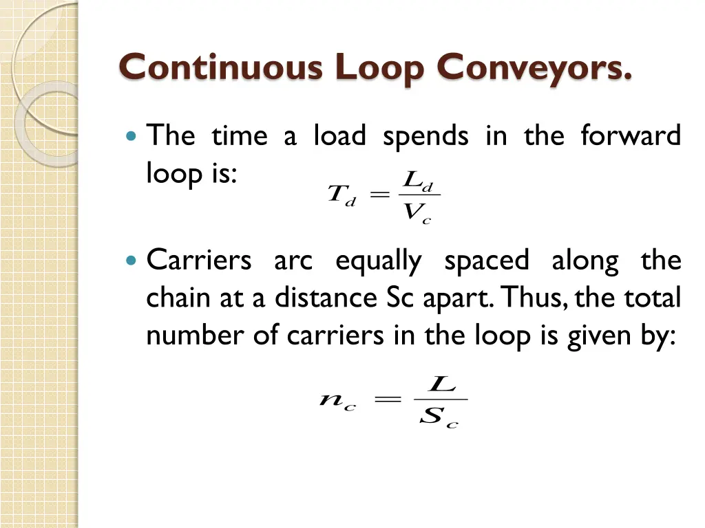 continuous loop conveyors 1