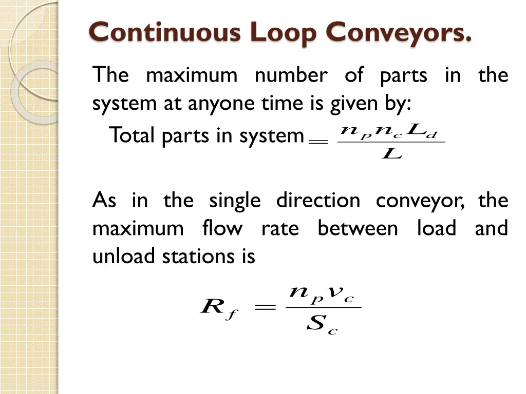 continuous loop conveyors 2