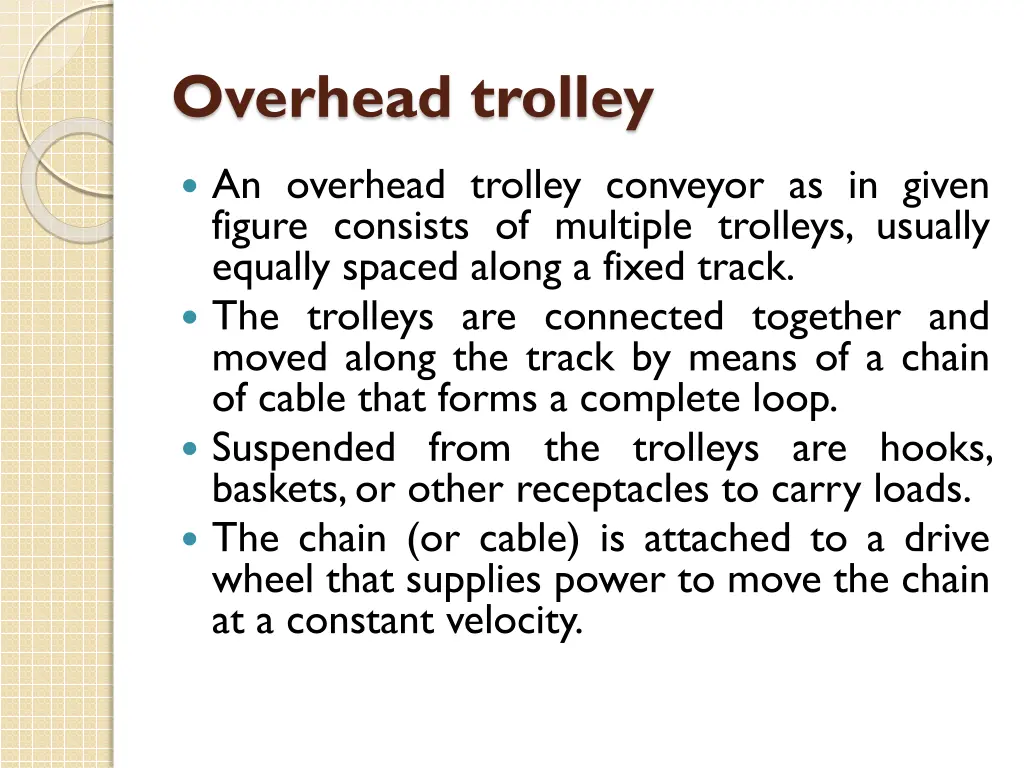 overhead trolley