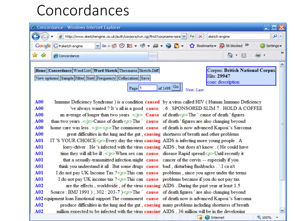 concordances