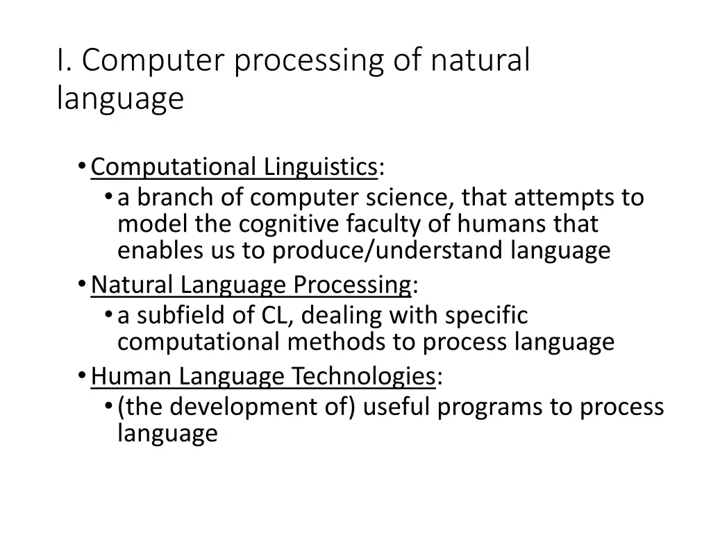 i computer processing of natural language