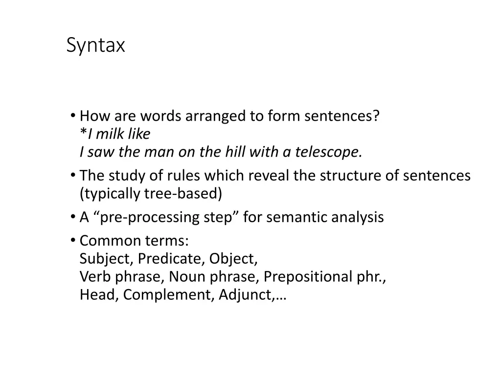 syntax