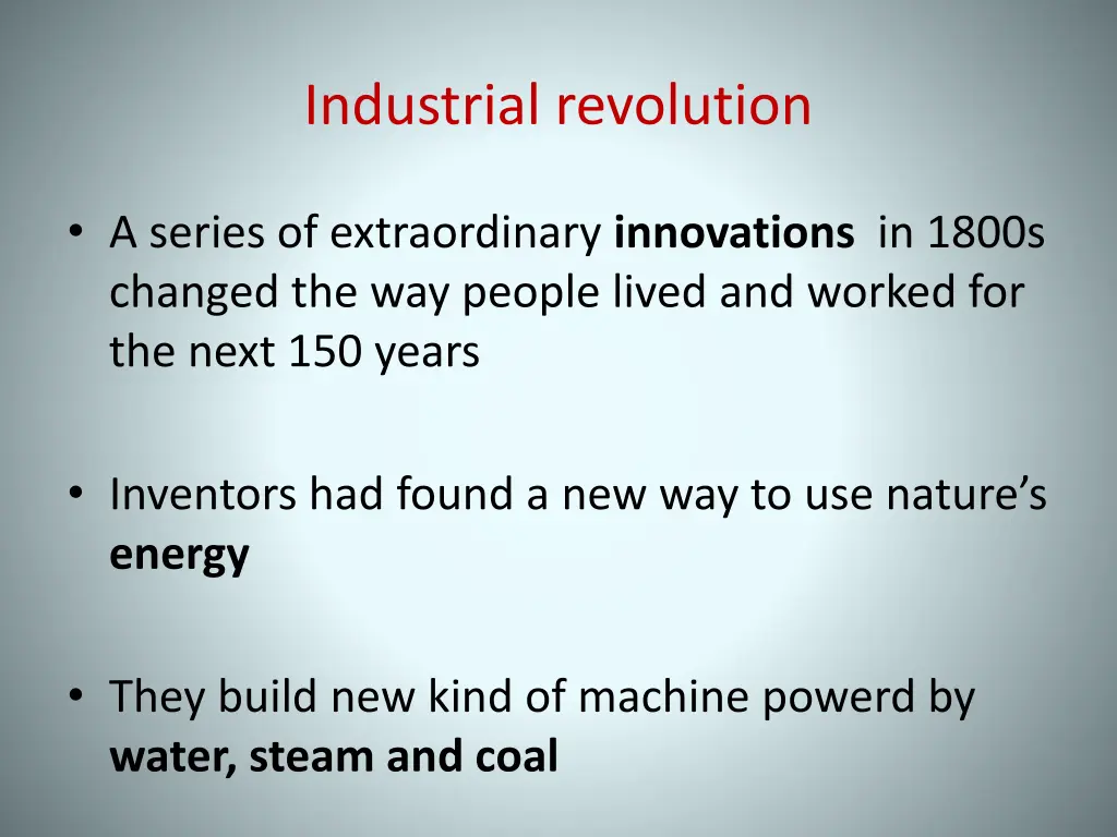 industrial revolution 1