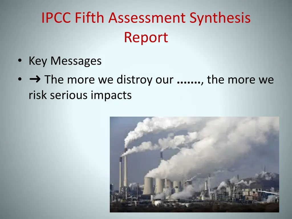 ipcc fifth assessment synthesis report 5