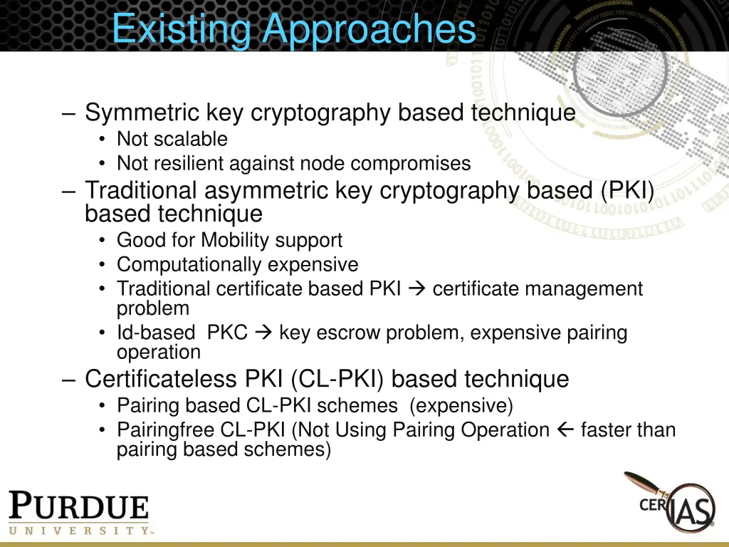 existing approaches