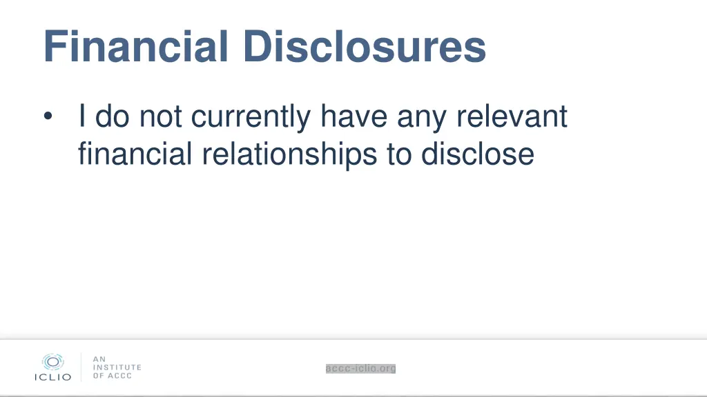 financial disclosures