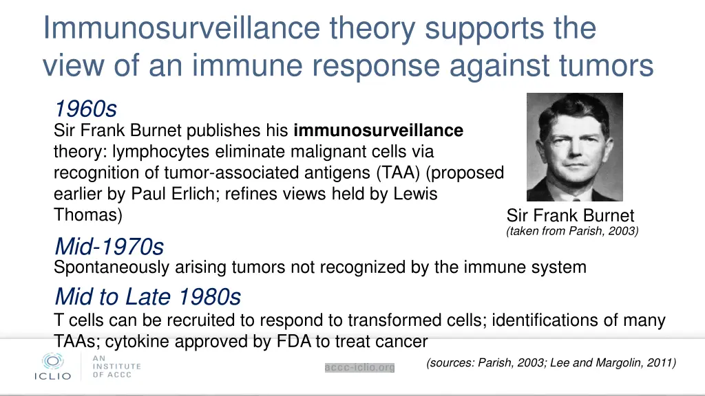 immunosurveillance theory supports the view