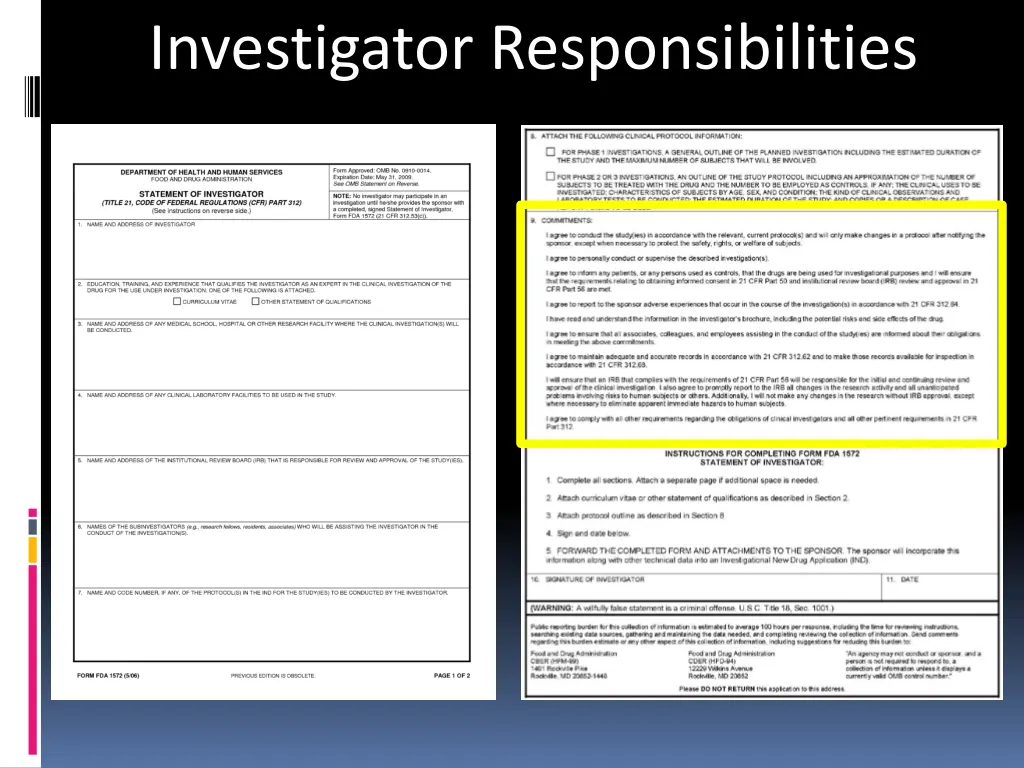 investigator responsibilities 1