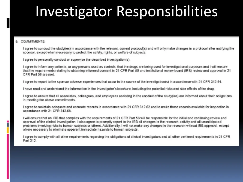 investigator responsibilities 2