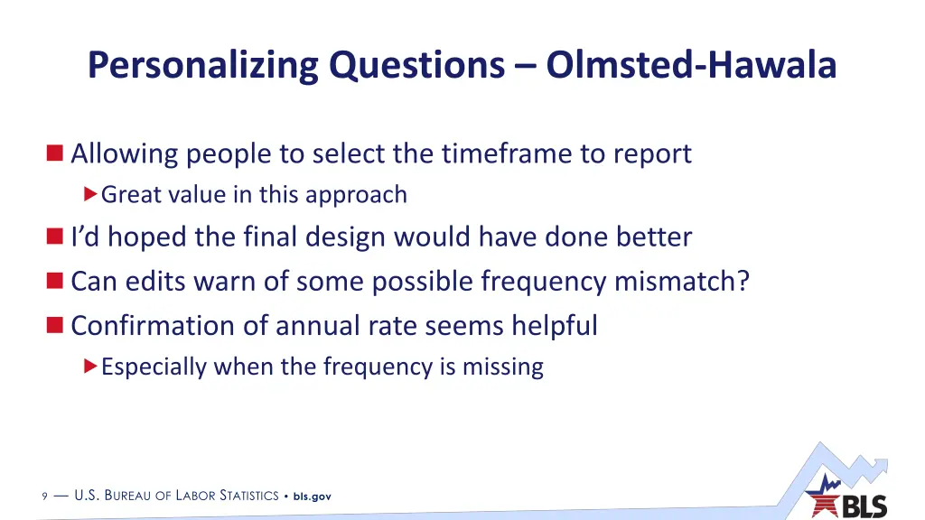 personalizing questions olmsted hawala