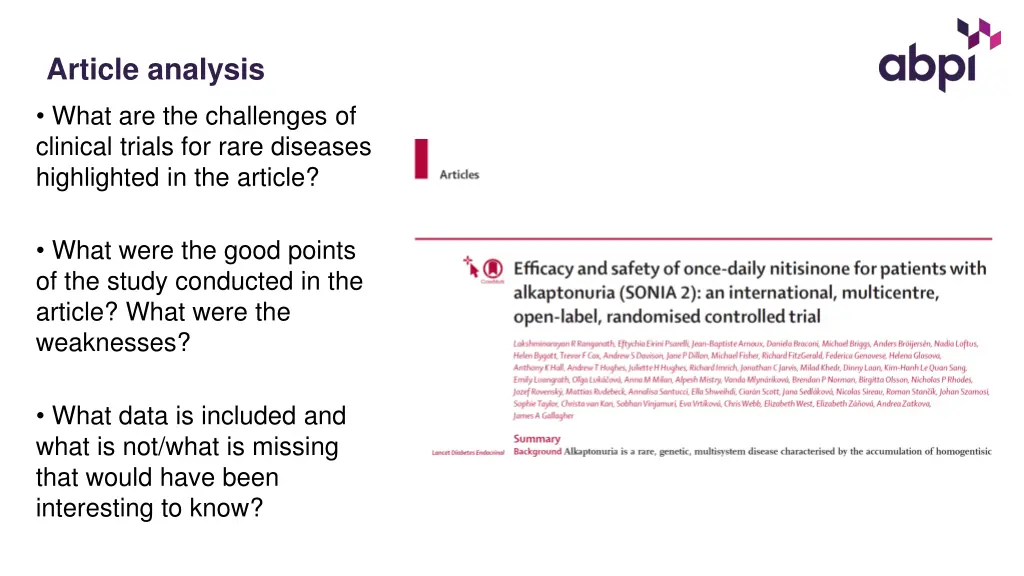 article analysis