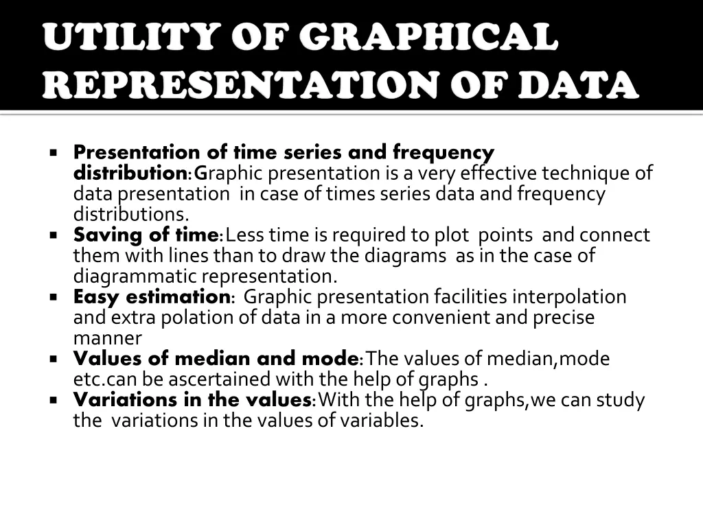 presentation of time series and frequency