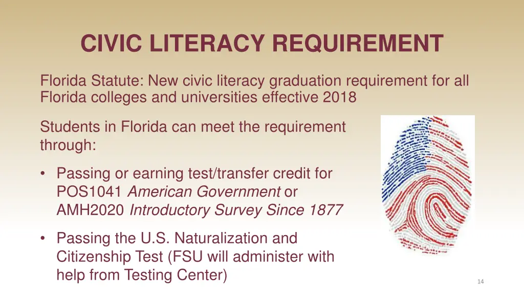 civic literacy requirement