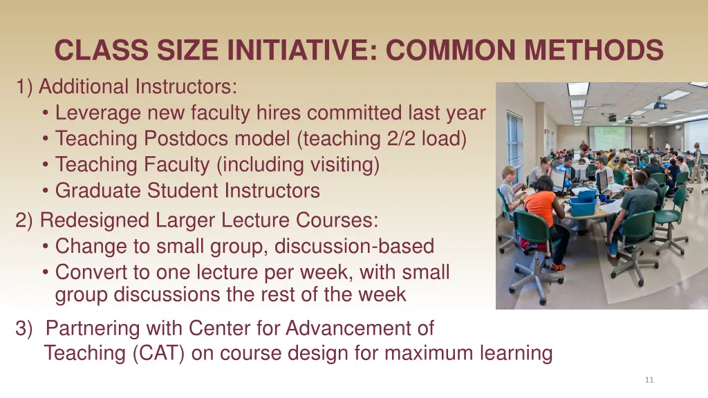 class size initiative common methods 1 additional