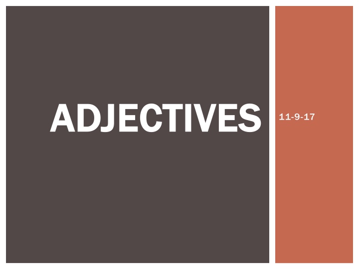 adjectives adjectives