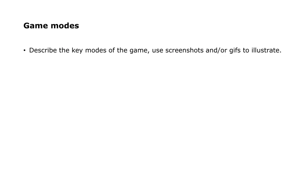 game modes