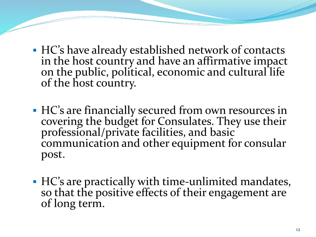 hc s have already established network of contacts