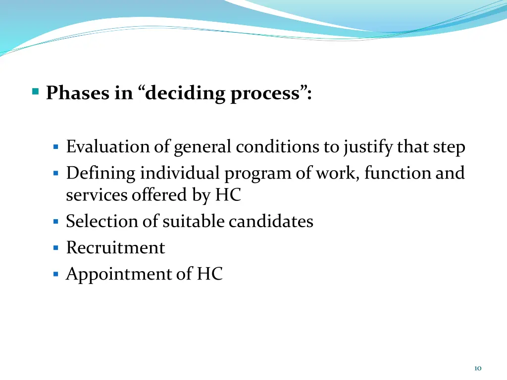 phases in deciding process