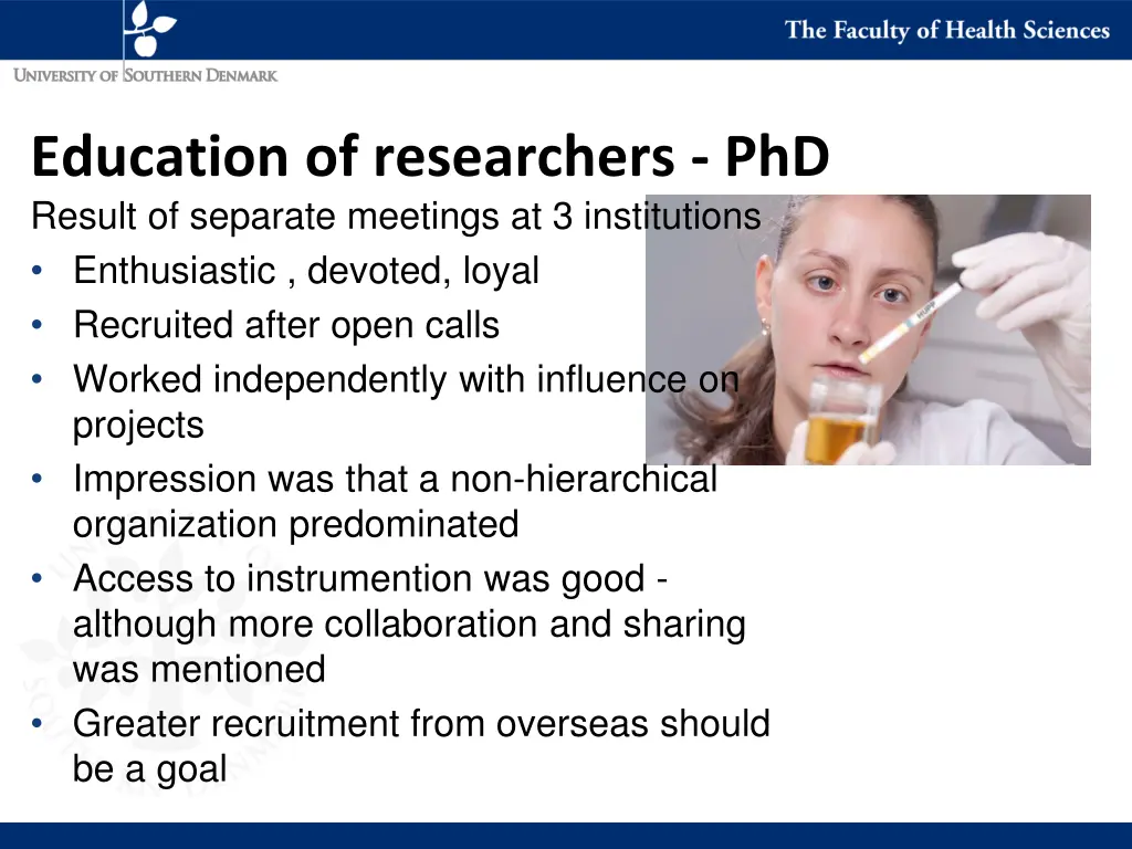 education of researchers phd result of separate