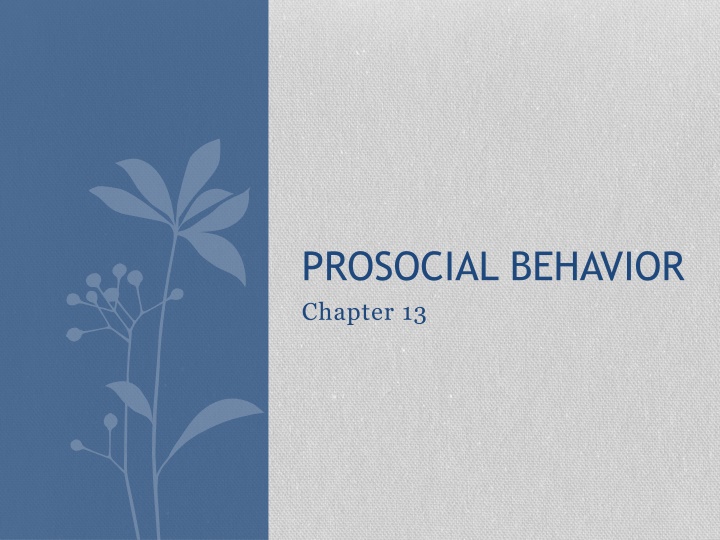 prosocial behavior