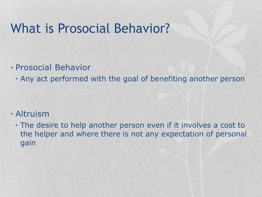 what is prosocial behavior