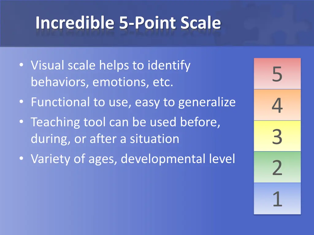 incredible 5 point scale