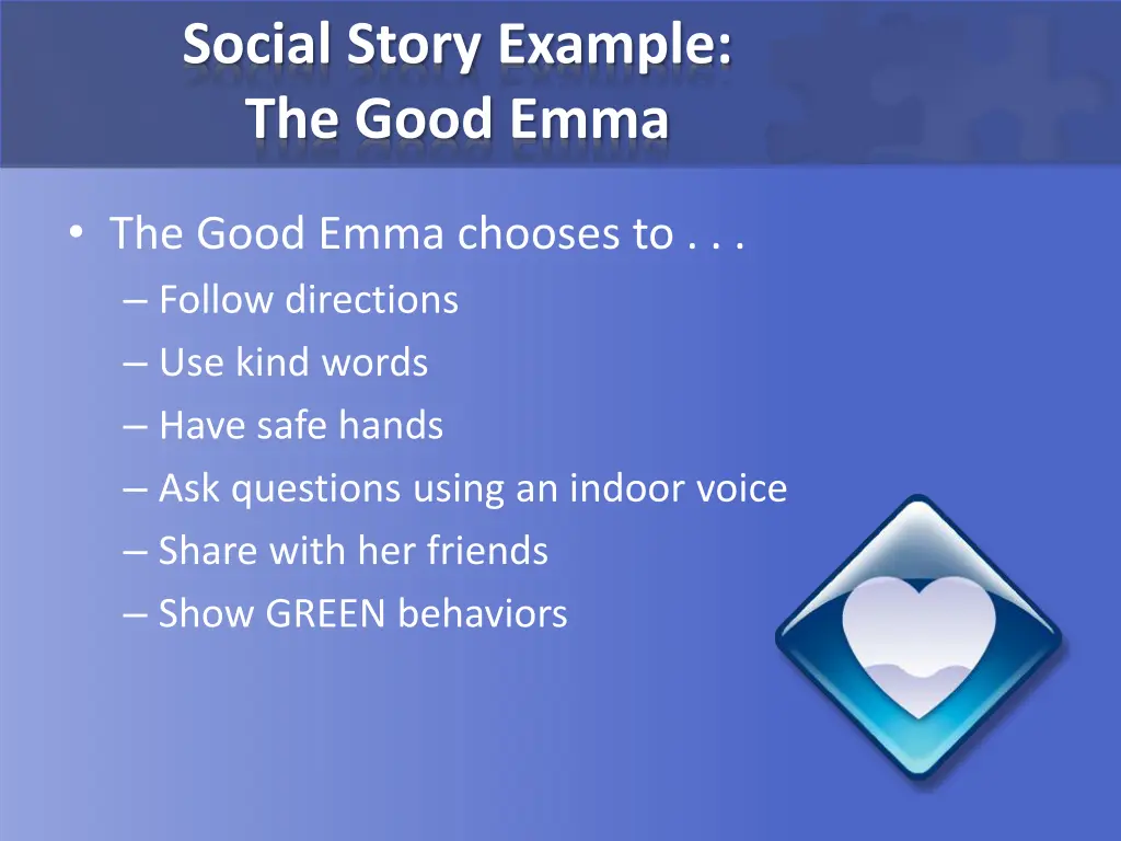 social story example the good emma