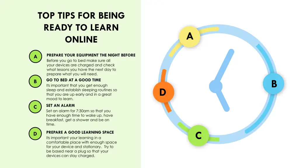 top tips for being ready to learn online